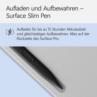 Microsoft Surface Pro 12'' Keyboard mit Slim Pen Schiefer, Surface Slim Pen 2 Bun