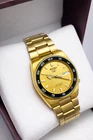 Vintage Of Seiko 5 Automatic 21 Jewels Gold Watch Day Date Made Japan  7S26-0140