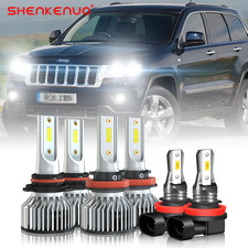 For Jeep Grand Cherokee 2012-13 Srtsrt8 2014-2018 Led Headlight Fog Light Bulbs