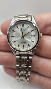 Womens SEIKO 7N82-0HF0 Quartz Watch Two Tone Band Working