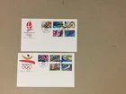 two Canada Summer and Winter 1992 OLYMPIC GAMES fdc with five 42c stamps