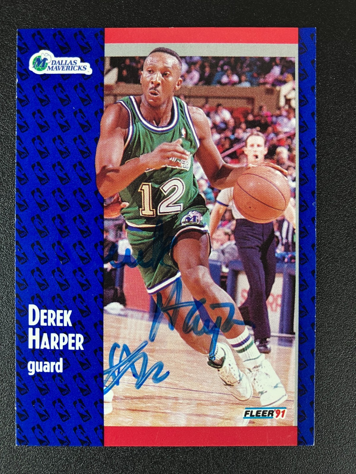 Derek Harper 1991-92 Fleer Mavs In Person IP TTM Signed Auto Autograph