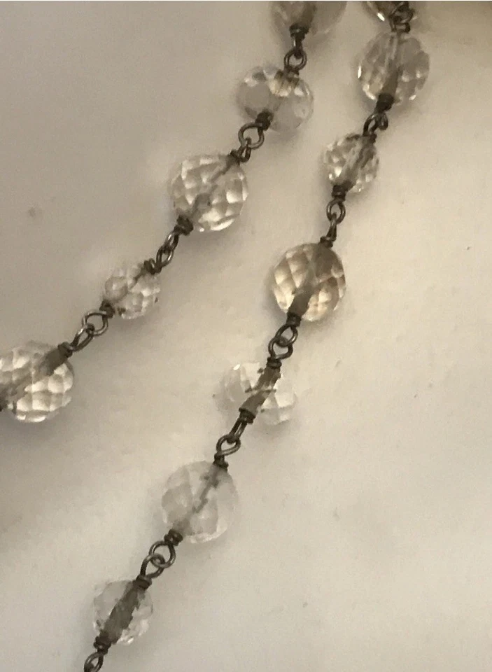 Collar SILPADA 35" Vintage Plata Esterlina Cristal Palanca. Foto 3 de 4