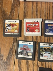 Nintendo 3DS XL Pink White Handheld Console 7 Games + Bundle Tested USA Version