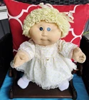 Beautiful Blonde Vintage Cabbage Patch Girl In Yellow Rosebud Dress