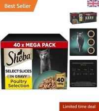 Poultry Selection Cat Wet Food Variety Pack in Gravy - 40 Pouches of 85g Each 6.61 per kilo
