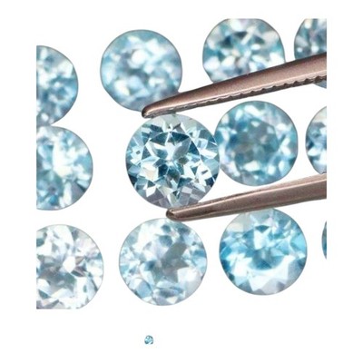 12.09ctw Natural Brazilian Sky Blue Topaz ,20pcs Matched 0.60ct | VS Clarity  