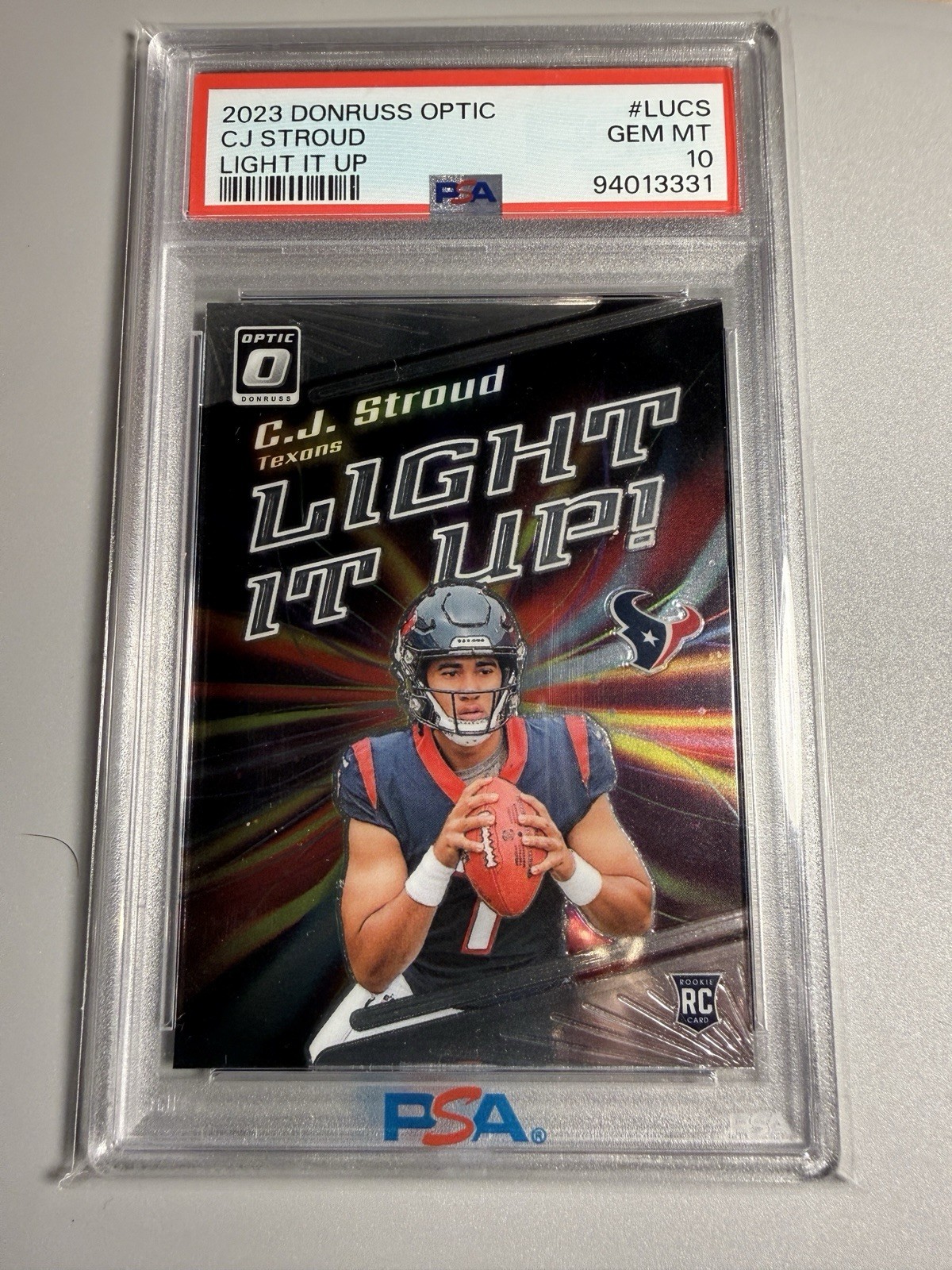2023 Donruss Optic C.J. Stroud Light It Up RC PSA 10