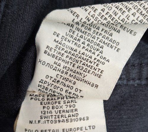 Ralph Lauren Denim & Supply Black Jean Trucker Jacket XL Cotton Utility Corduroy - Picture 9 of 9