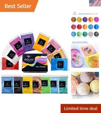 Vibrant 15-Pack Mica Powder Set - Pearlescent Color Pigments for Crafting