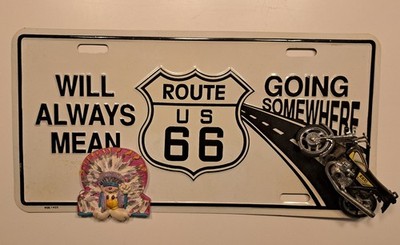 Route 66  License Plate Vintage