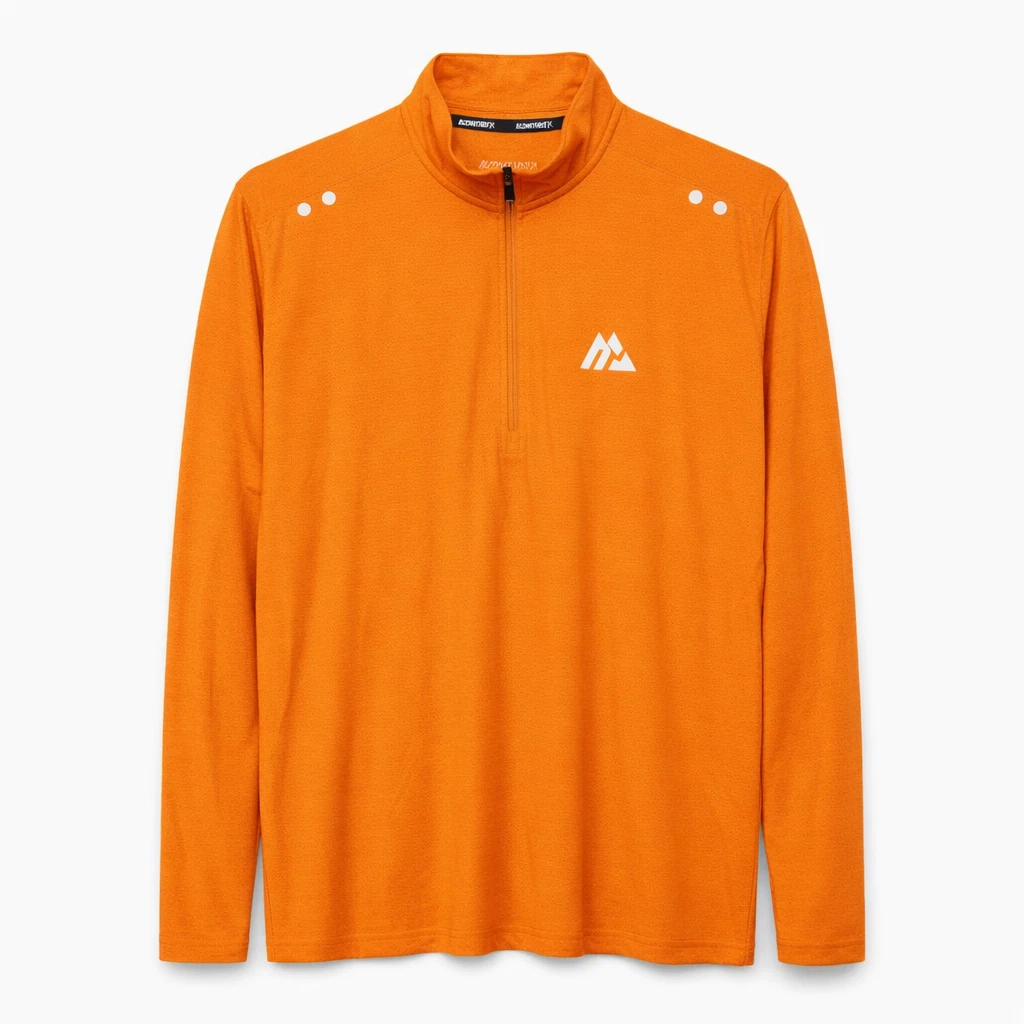 Montirex Orange Half Zip Lightweight Trail Running Softshell T-shirt Size XL