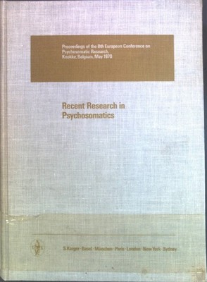 Recent Research in Psychosomatics Pierloot, R.A.: