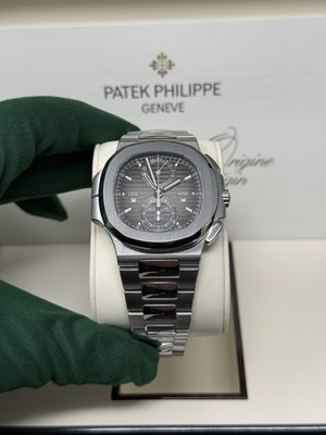 Patek Philippe Nautilus 5990/1A-011 Travel Time Grey Dial Complete Set 