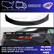 2016-2023 Chevrolet Camaro Rear Spoiler a Style Gloss Black Wing Brand New Us