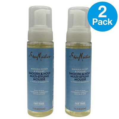 SheaMoisture Manuka Honey & Yogurt Styling Mousse 7.5 fl oz 2 Pack New