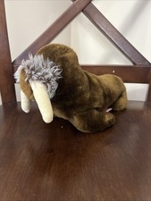 Vintage R. Dakin 1975 Brown with Yellow Tusks Walrus Seal 9" Plush Toy