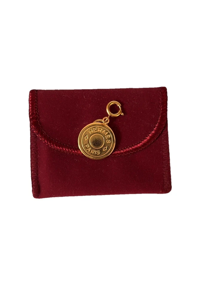 Collar Colgante Hermes Bijouterie Fantasía Sellier Tono Dorado Foto 3 de 3