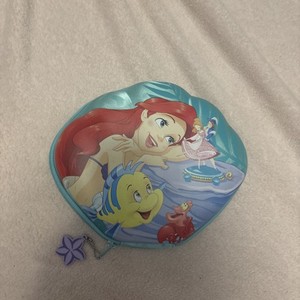 Disney Store The Little Mermaid Ariel & Flounder Zip Up Pencil Case