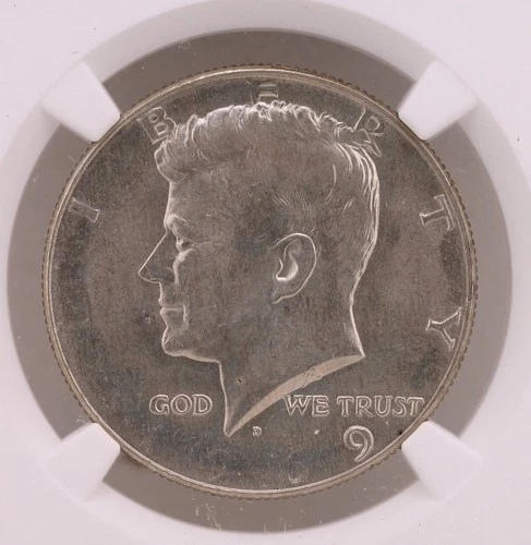 1969-D Kennedy Half Dollar 50C NGC MS 63 "Obverse Struck Through" (Detail Gone!)