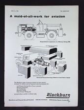 Original 1958 Werbung Blackburn Gasturbine Bodenwartungsfahrzeug