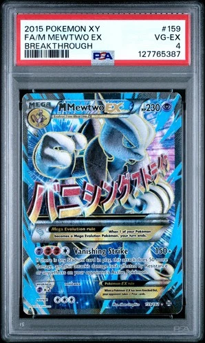 2015 POKEMON XY BREAKTHROUGH #159 FULL ART/M MEWTWO EX PSA 4