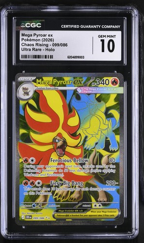Mega Pyroar ex graded CGC 10 for sale on eBay