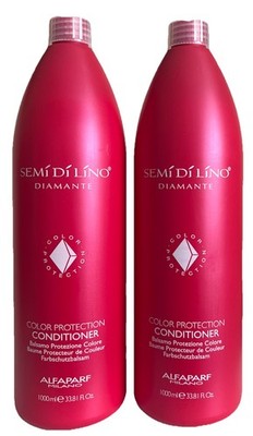 2X Alfaparf Semi Di Lino Diamante Color Protection Conditioner 1000ml/33.81oz Ea