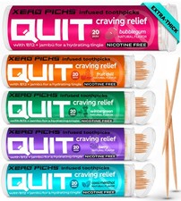 Xero Picks Infused Flavored Toothpicks to Help Quit 20 Count (Pack of 5)
