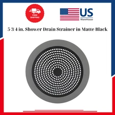 5-3/4 in. Shower Drain Strainer in Matte Black