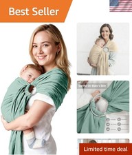 Comfortable Adjustable Baby Ring Sling Carrier - Newborn to Toddler 7-35 lbs 