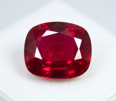 Certified 10.50 Ct Mozambique Blood Dark Red Ruby Cushion Natural Loose Gemstone