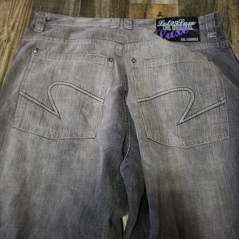 Vintage Lot29 Jeans Men’s 38 Black/Gray Relaxed Loose Skate Rap Hip-Hop Y2K - Image 3 of 4