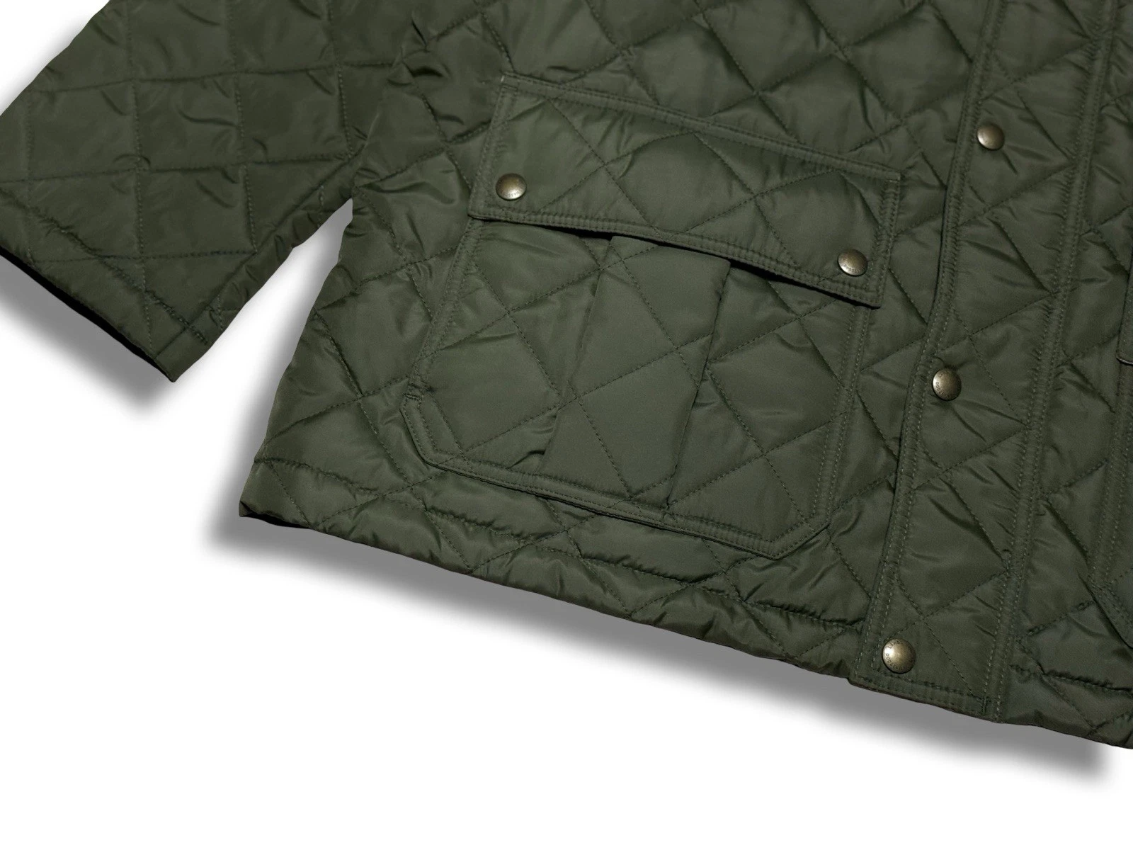 NWT! Lands End Quilted Jacket Mens XL Green Primaloft Corduroy Collar Chore Coat image 7