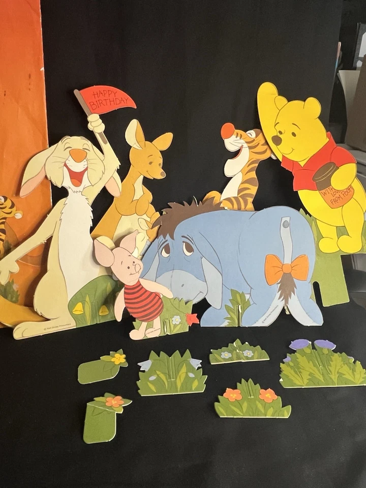 Vtg Winnie the Pooh Party Table Decorations Nursery Room Stand-Up Characters! - Image 2 of 4