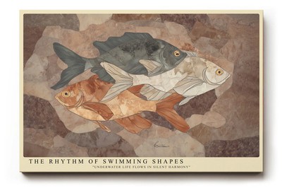 Paul Sinus Wandbild The Rhythm of Swimming Shapes Artistic Harmony of