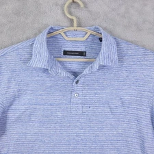 Ermenegildo Zegna Polo Shirt  Mens Large 52 Navy Blue  Preppy Casual Large *