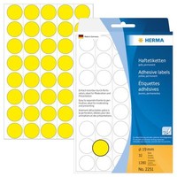 Herma 2251 Vielzwecketiketten Farbpunkte 19Mm Rund Papier Matt 1280 StüCk Elb