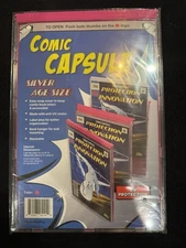 Silver Age Size ComicCapsule - PINK - (Fits Your Bagged Comic Perfectly!)