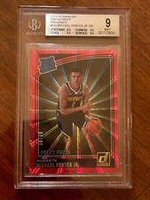 2018-19 Donruss Michael Porter Jr Rookie RC Press Proof Red Laser /99 BGS 9 Mint