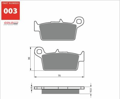 GOLDfren Brake Pads 003S3  / FA131