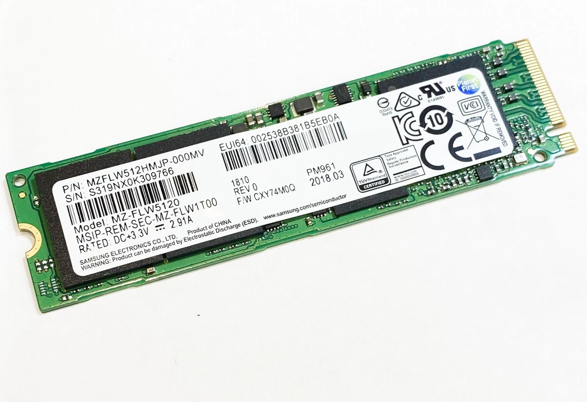 Samsung pm961 best sale 512gb