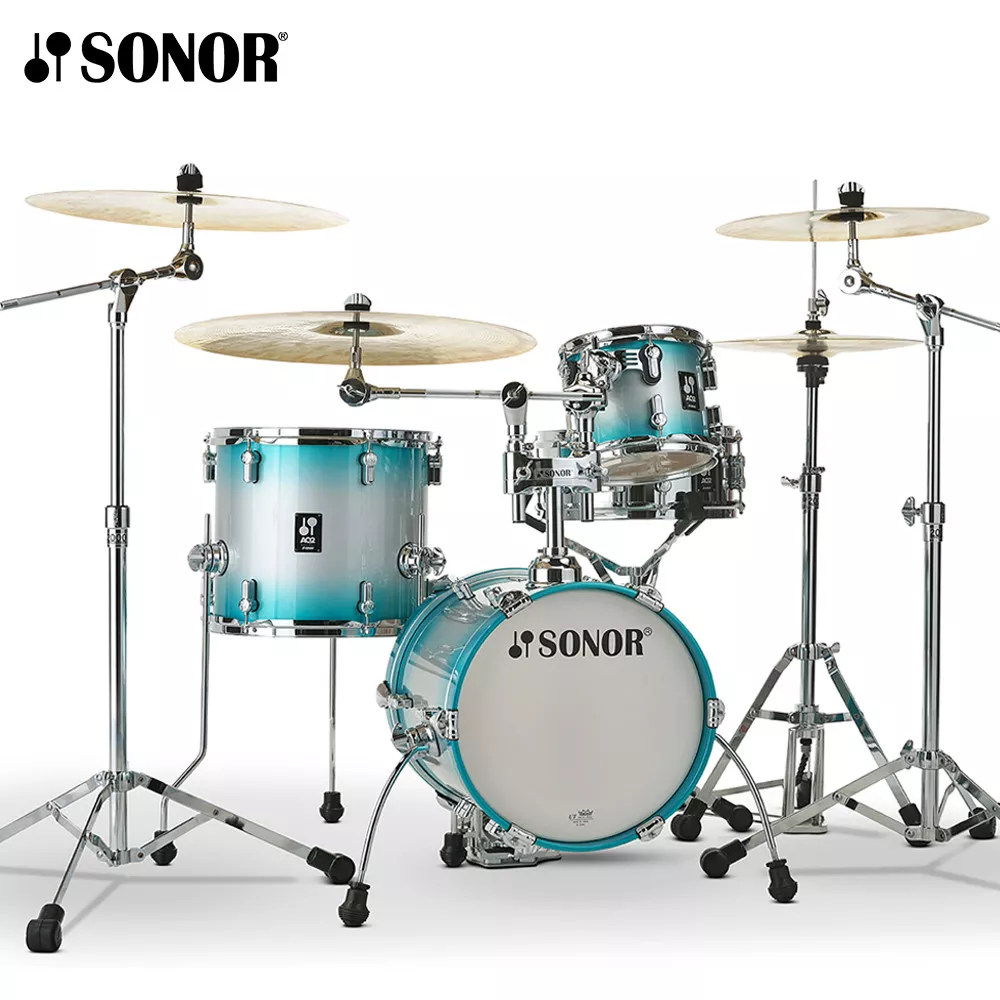 Sonor AQ2 MARTINI Maple 4 Piece Drum Set Shell Pack Aqua