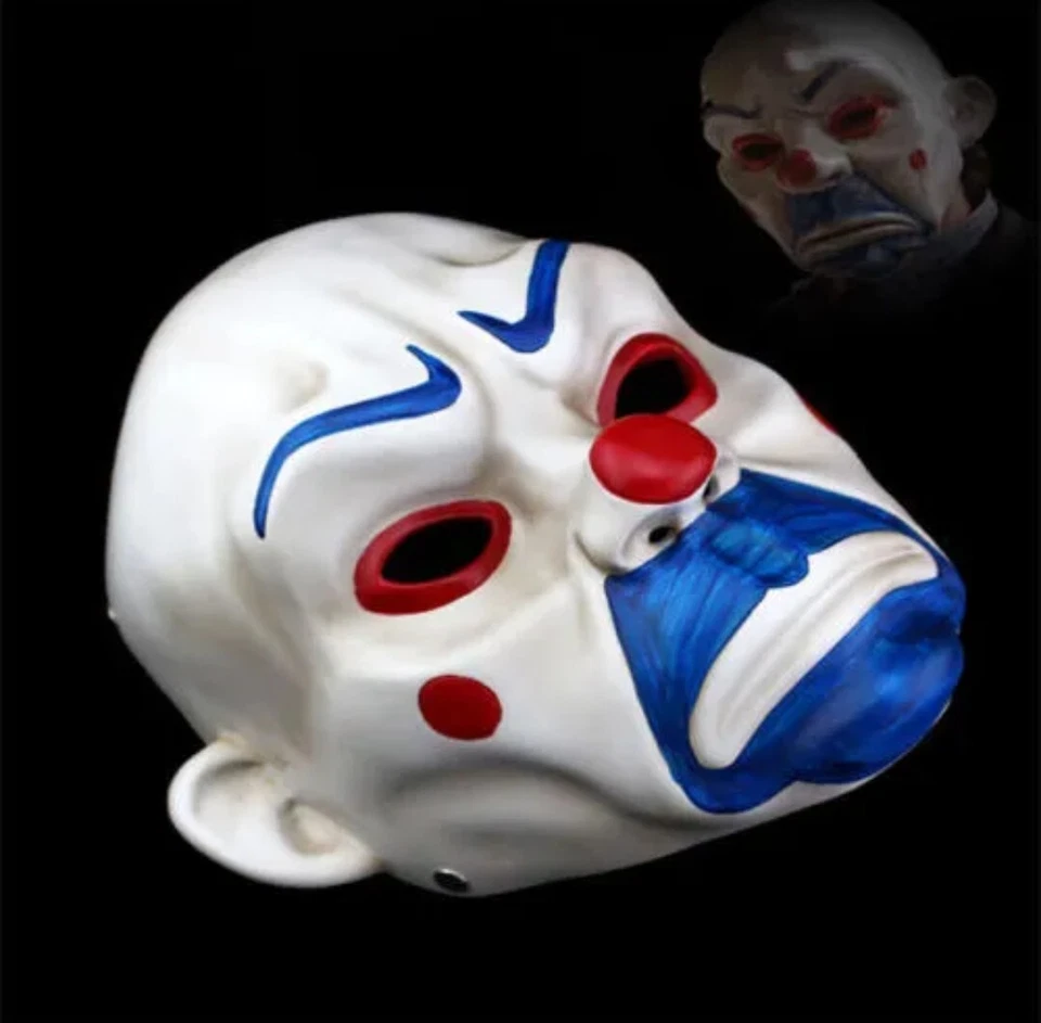 Joker Bank Robber Latex Mask Clown Batman Dark Knight Cosplay Halloween Costume - Image 4 of 4