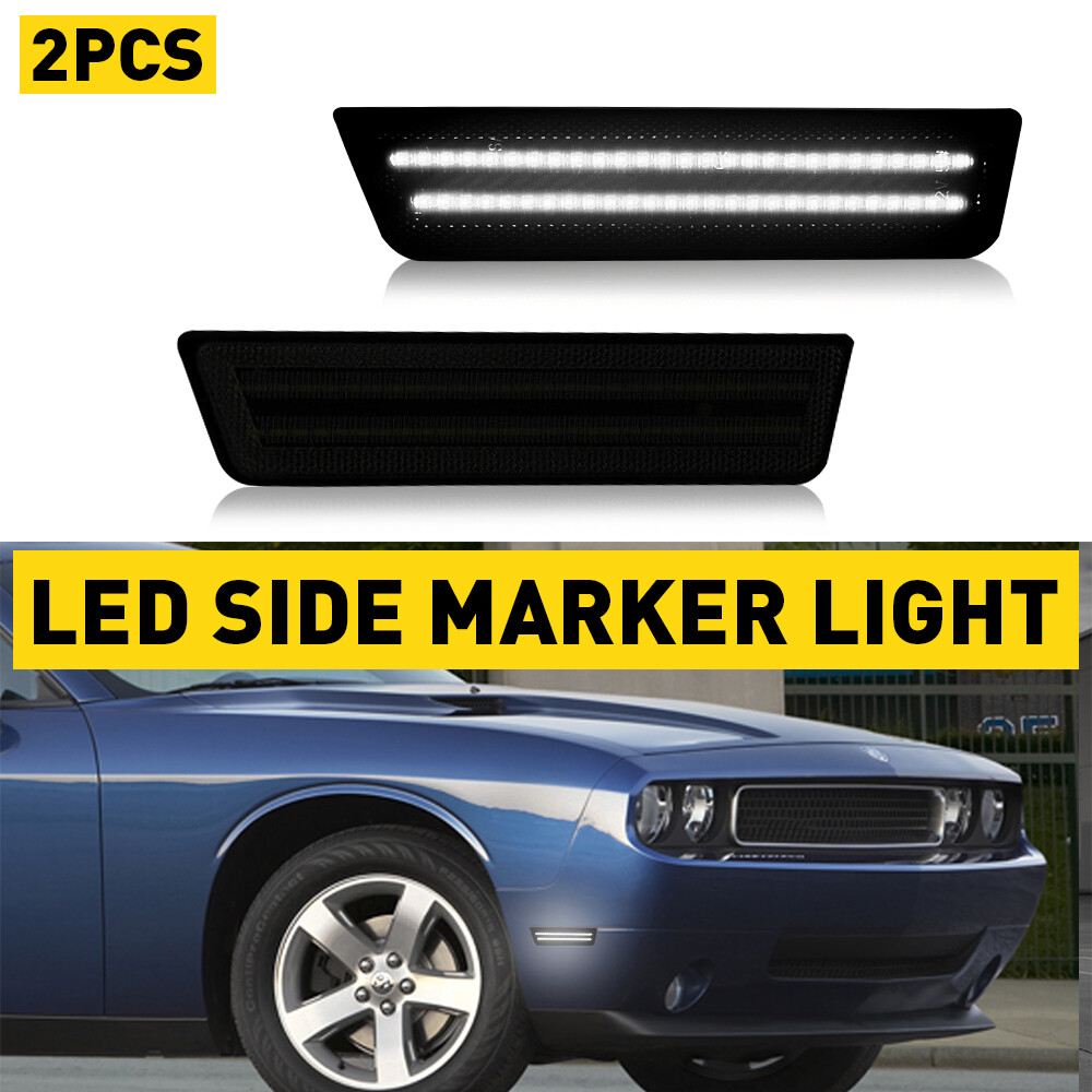 Smoked LED Side Marker Lights for 2008-2014 Dodge Challenger – Pair  