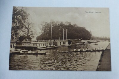 e243 Der Fluss OXFORD Eight RUDERNDE Postkarte
