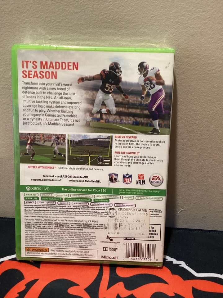Madden NFL 15 (Microsoft Xbox 360, 2014) EA Sports Brand New Factory Sealed - Image 3 of 4