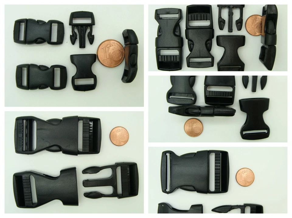 Fermoirs à clic Attache rapide au choix plastique noir pour sac sacoche mercerie - Photo 1/1