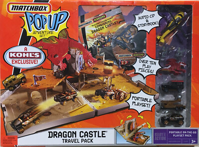 MATCHBOX DRAGON CASTLE TRAVEL PACK POP UP ADVENTURE SET PLAYSET PACK ~ IN BOX