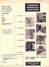 3w22220/ Alte Reklame aus 1961 &ndash; HAWKER SIDDELEY AVIATION
